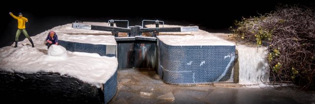 O scale Winter Canal